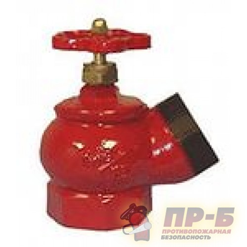 КПЧ 50-1 чугунный 125° муфта - цапка - Клапан пожарный чугунный угловой 125°