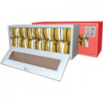 Контейнер для хранения самоспасателей Шанс (на 14 изделий) с пломбой и наклейками (ящик/шкаф) - Самоспасатели