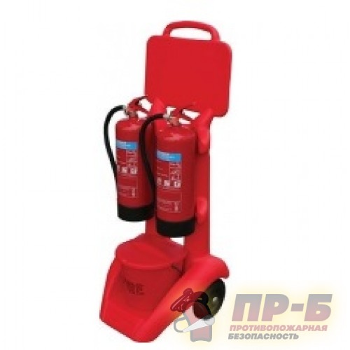 Мобильная подставка для 2х огнетушителей - Комплектующие к огнетушителям